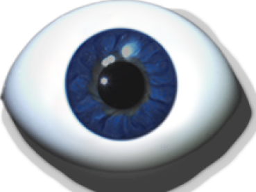 Designeraugen gezwickt dunkelblau