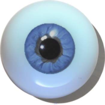 Designeraugen hohl hellblau
