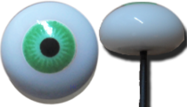 Doll-Eyes on wire lightgreen
