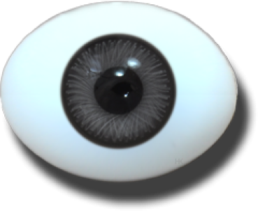Doll-Eyes solid oval grey