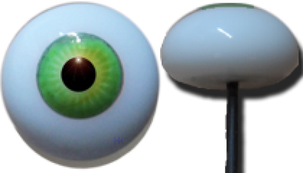 Doll-Eyes on wire topaz