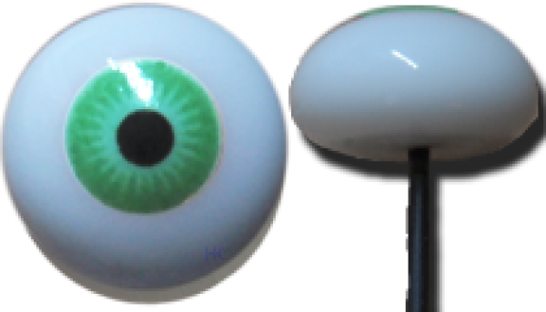 Doll-Eyes on wire lightgreen
