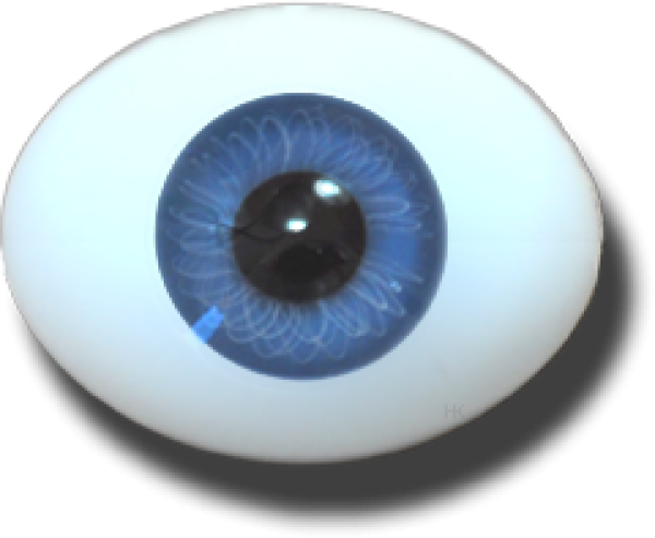 Puppenaugen massiv oval blau