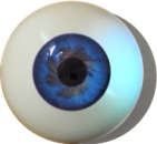 Designeraugen massiv rund dunkelblau