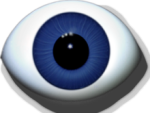 Googlyaugen gezwickt dunkelblau