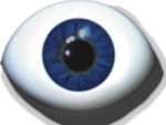 Designeraugen gezwickt dunkelblau