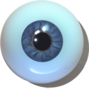 Designeraugen hohl graublau