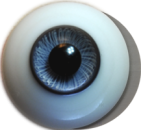 Lebende Augen massiv rund grau