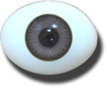 Puppenaugen massiv oval beige