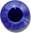 Teddyaugen massiv rund blau