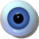 Googlyaugen hohl blau