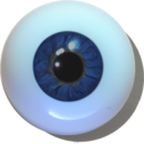 Designeraugen hohl dunkelblau