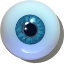 Designeraugen hohl grünblau