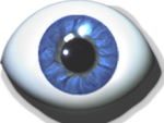 Designeraugen reborn gezwickt blau