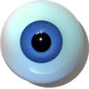 Puppenaugen hohl blau